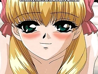 anime blond samochód hentai nastolatek